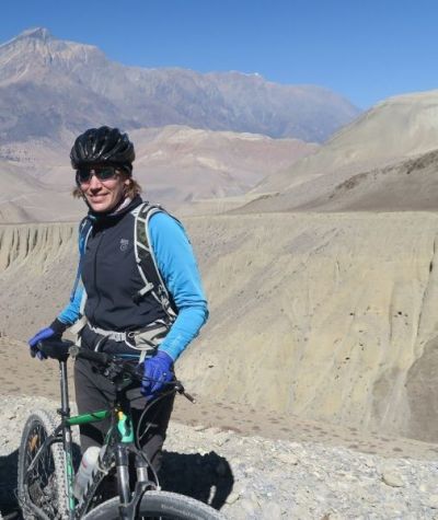 Katja Stille Cycling on the  tour with redspokes